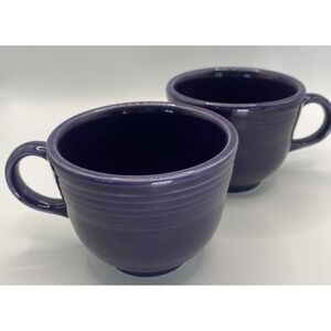 Fiesta Dinner Ware 2 Plum Purple Tea Coffee Cups Retired Color C Handle